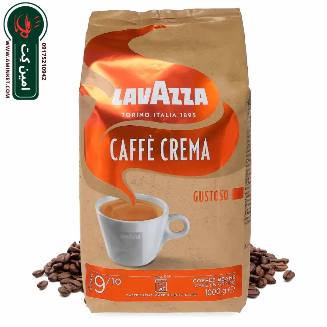 دانه قهوه لاوازا کریما گوستوسو 1 کیلوگرمی Lavazza Caffé Crema Gustoso