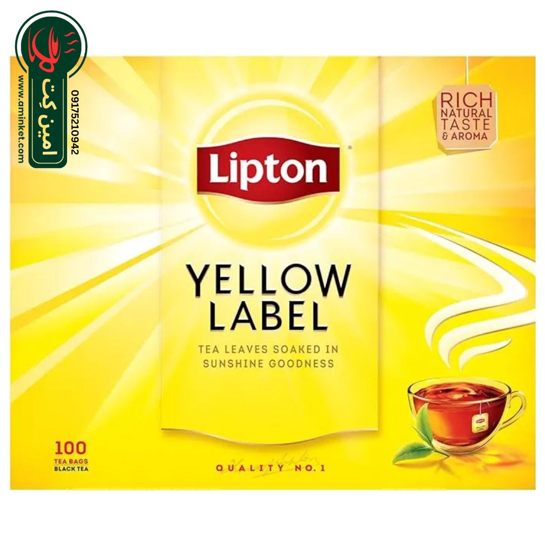 چای کیسه ای لیپتون مدل زرد ۱۰۰ عددی