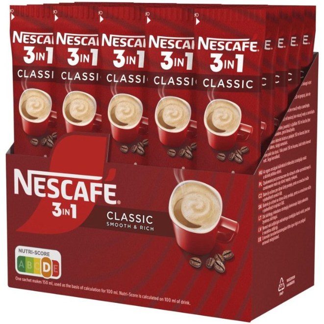 کافی میکس ۳ در ۱ نسکافه Nescafe مدل کلاسیک Classic ( بسته ۲۰ عددی )