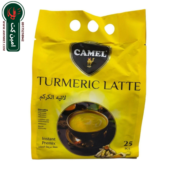 پودر فوری لاته زردچوبه 25 عددی